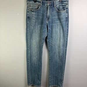Lucky Brand 121 Slim Straight Jeans Mens 38x32 Blue Denim Casual Classic
